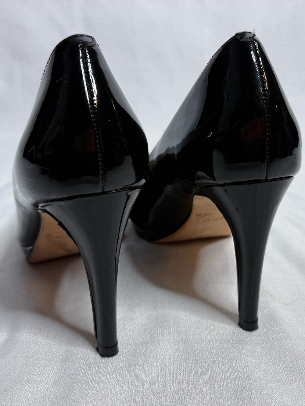 Cole Haan Nike Air Black Patent Leather Platform Pumps Heels Women’s 6B - Picture 6 of 13